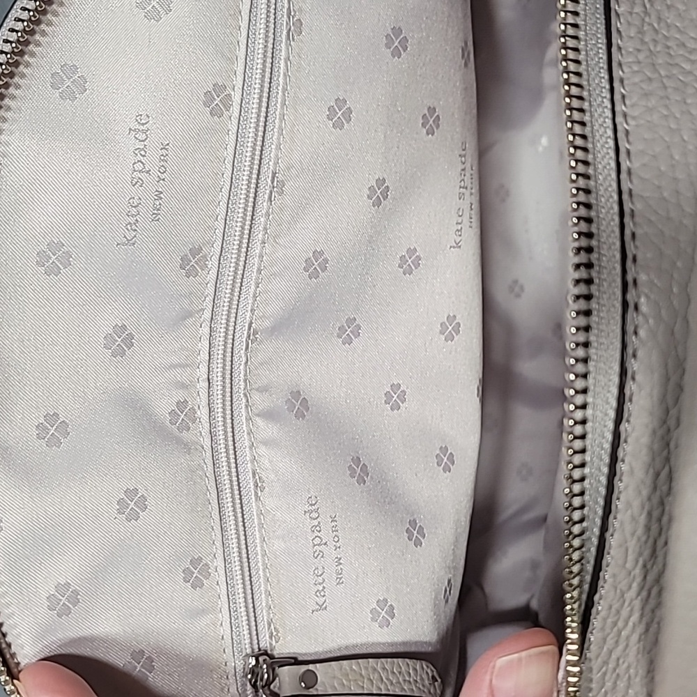 Kate Spade New York Polly Light Grey Backpack Purse Bag ๐ - Picture 12 of 16